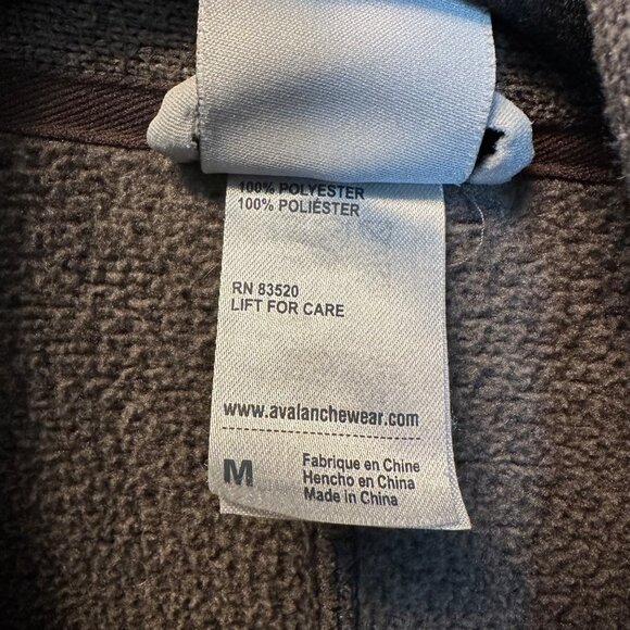 Avalanche Mens Olive Green Zip Pocket & Closure Fleece Jacket Size M - Picture 10 of 13